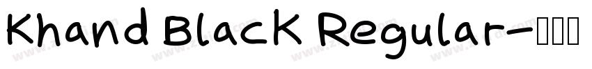 Khand Black Regular字体转换